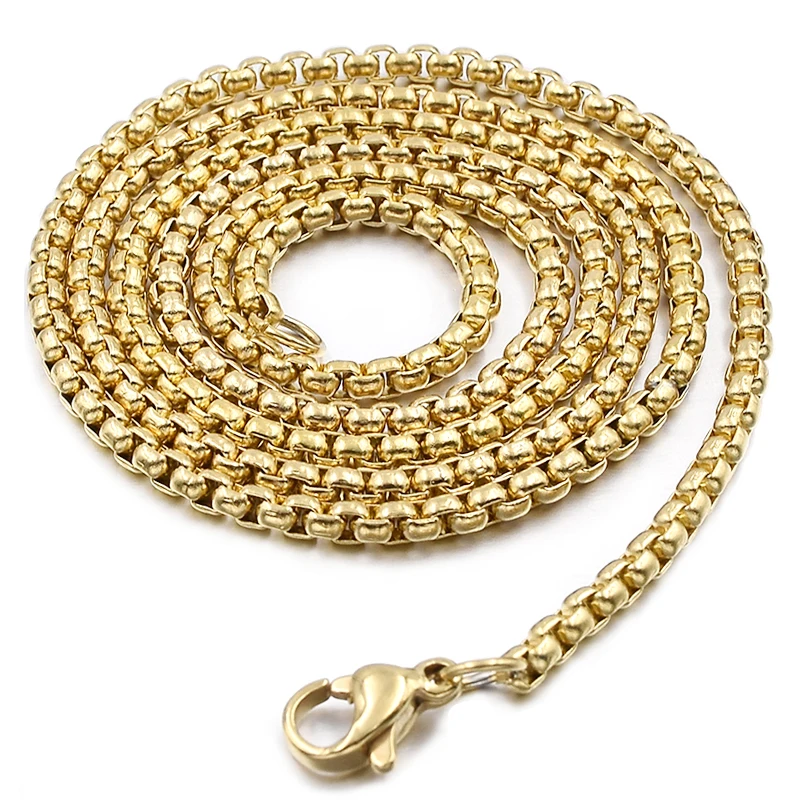 Stainless Steel Rolo Necklace Chain 