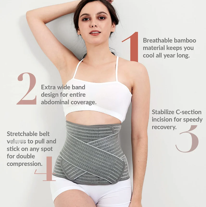 Postpartum Belly Wrap Abdominal Binder Post Surgery Plus Size