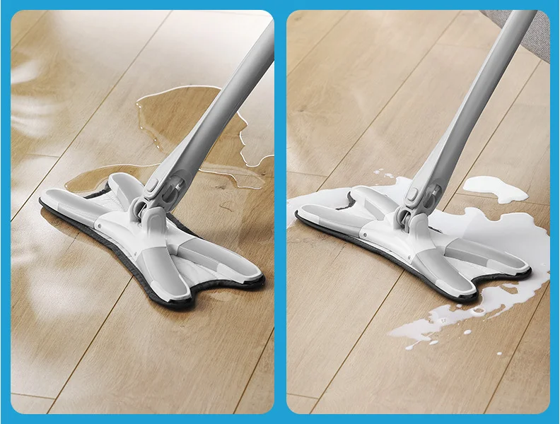 Супер прочная белая длинная ручка из микрофибры нержавеющей стали легко Очищающая Бытовая водяная спрей Швабра