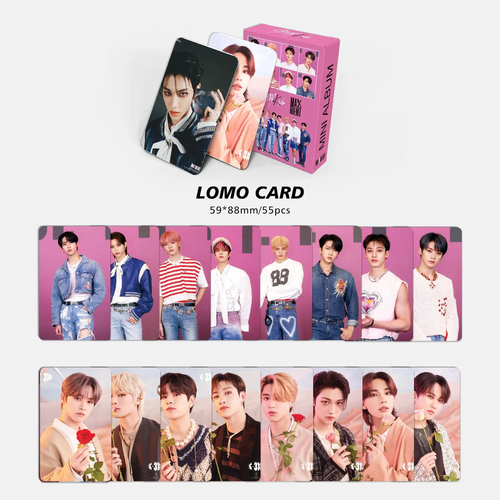 KPOP Stray Kids MAXIDENT Photocard - 55pcs/box Collectible