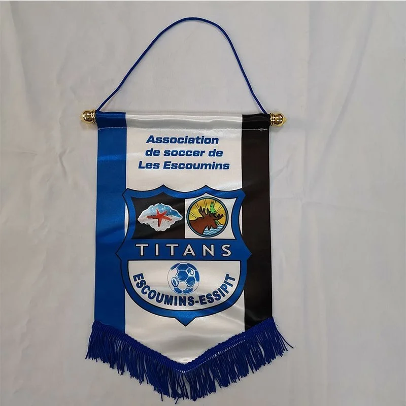 Mini Football Team Soccer Games Custom Logo Design Sports Club Exchange Pennant Flag