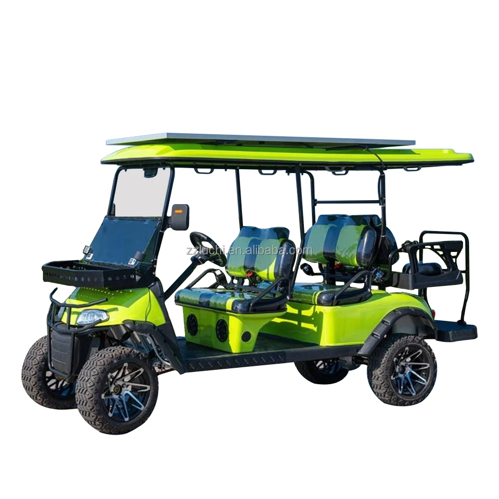 4x4 Seater Tourist Car Electric Golf Cart With 72V Battery