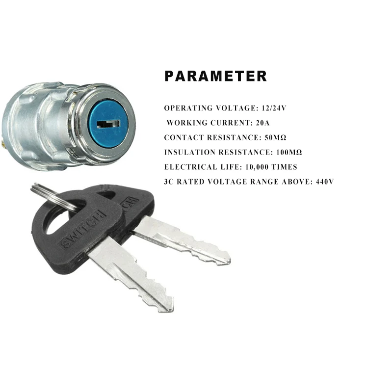 JK423 4Pin Key Ignition Switch Engine Start Switch for Motorcycles ...