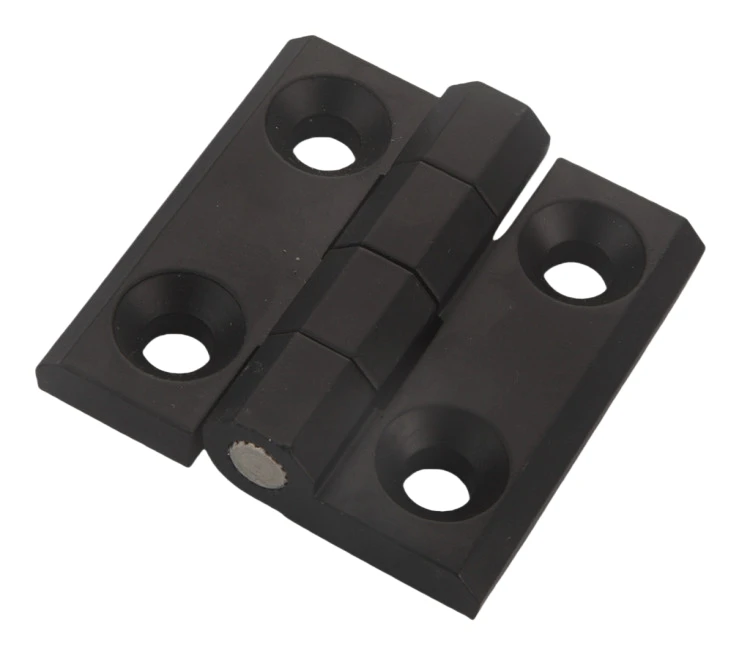 Two Pairs of Modern Black Painted Lightweight Zinc Alloy Cabinet Door Hinges Soft Close Fastener Invisible Hidden Fastener