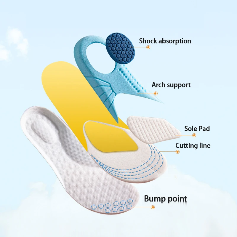 Kids Flat Feet And Arch Support Insoles Memory Foam Material Comfort Foot Care Sport Flat Feet