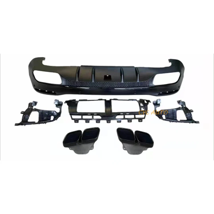 W167 GLE63 Diffuser Rear Bumper Diffuser with Pipe for Mercedes Benz GLE Class W167 Bodykit 2020 2021