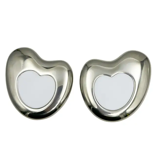 OEM brand heart shaped stainless steel ice gua sha massager liquid beauty anti-aging face ice roller