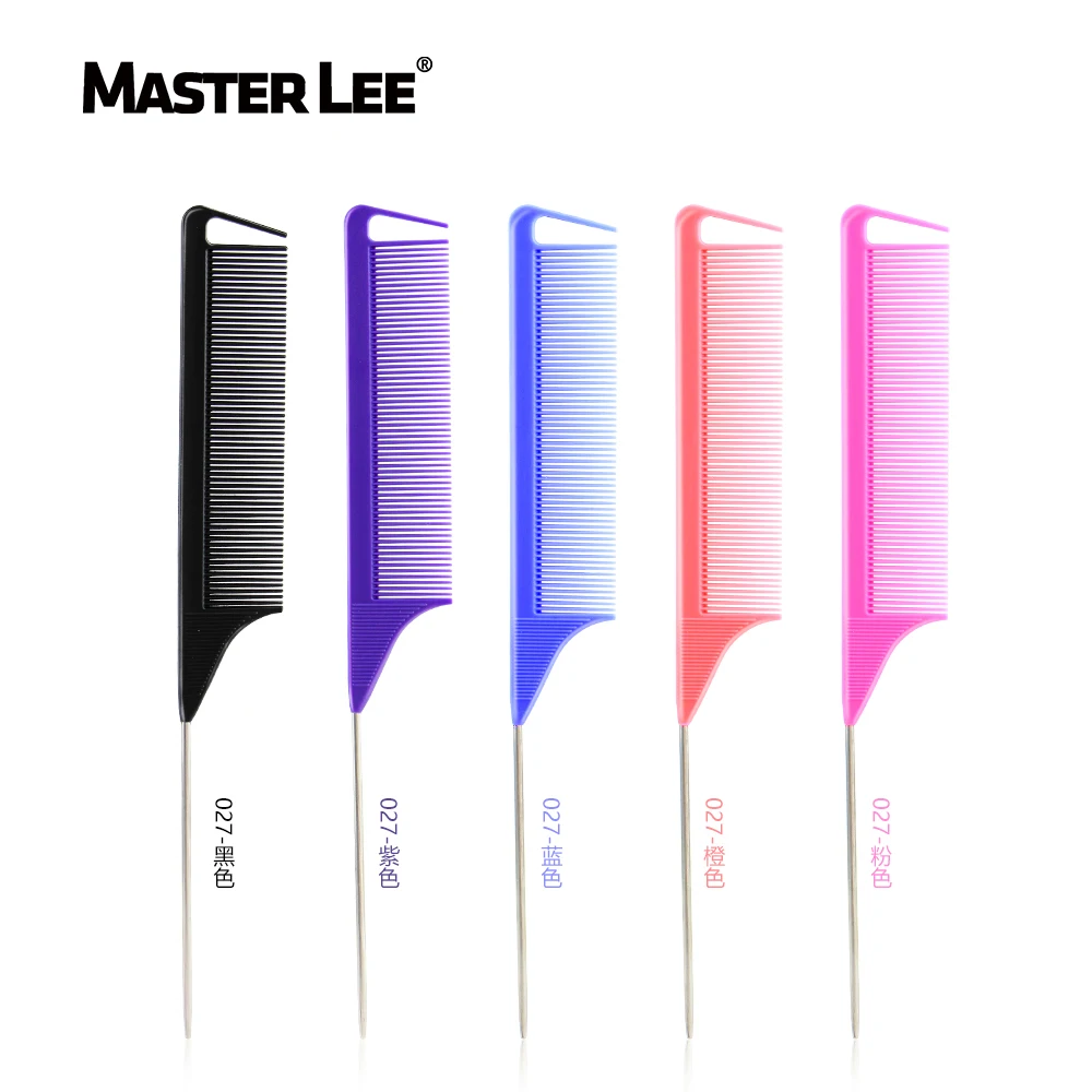 Masterlee Wholesale Hairdressing Heat Resistant Professional Carbon Fiber Plastic Rat Tail Parting H