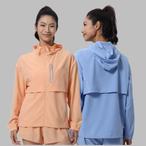 Custom Women Training Quick-drying Breathable Jacket Light Outwork Sports Wear Long Sleeve Running Fitness Jacket With Pocket