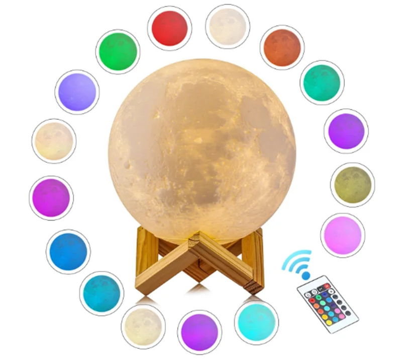 Factory direct supply LED moon lamp circuit board moon light Parts Lunar light RGB 16 Colors remote control