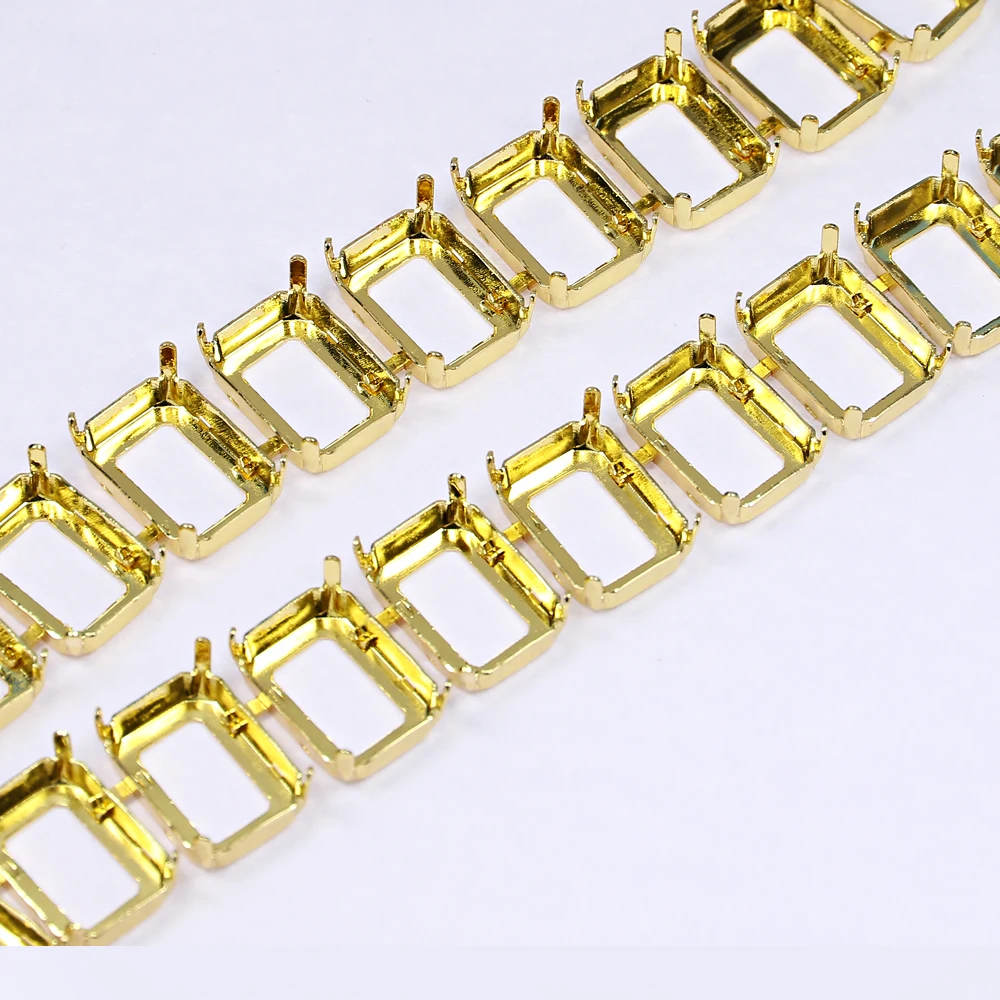 Octagon Claw Empty Rhinestone Cup Chains for Bracelet Making