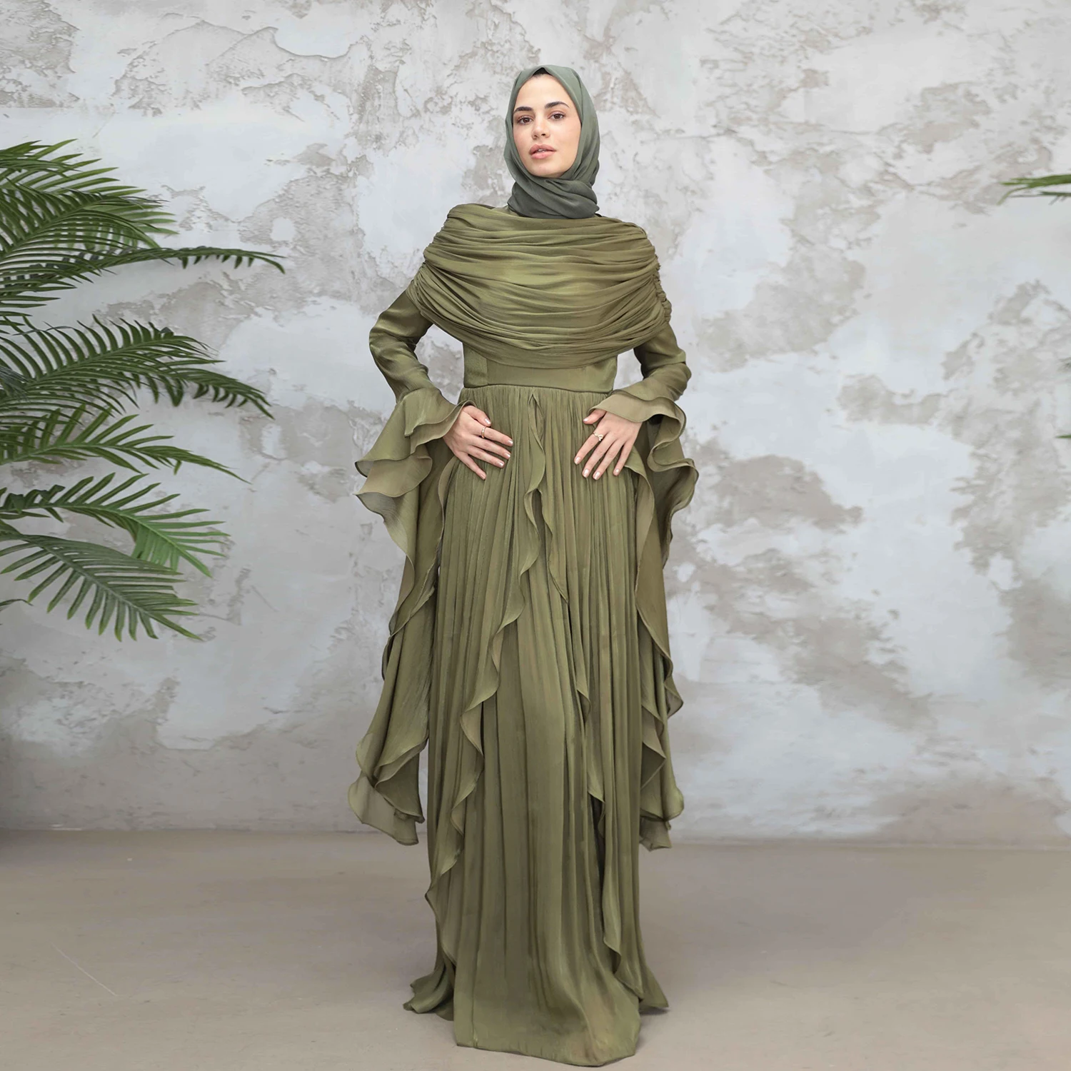 muslim dress for women Aurora Elegant Floral Modest MAurora Floral Modest Maxi Perfect for daily wear 2026 EID New Modest Islamic