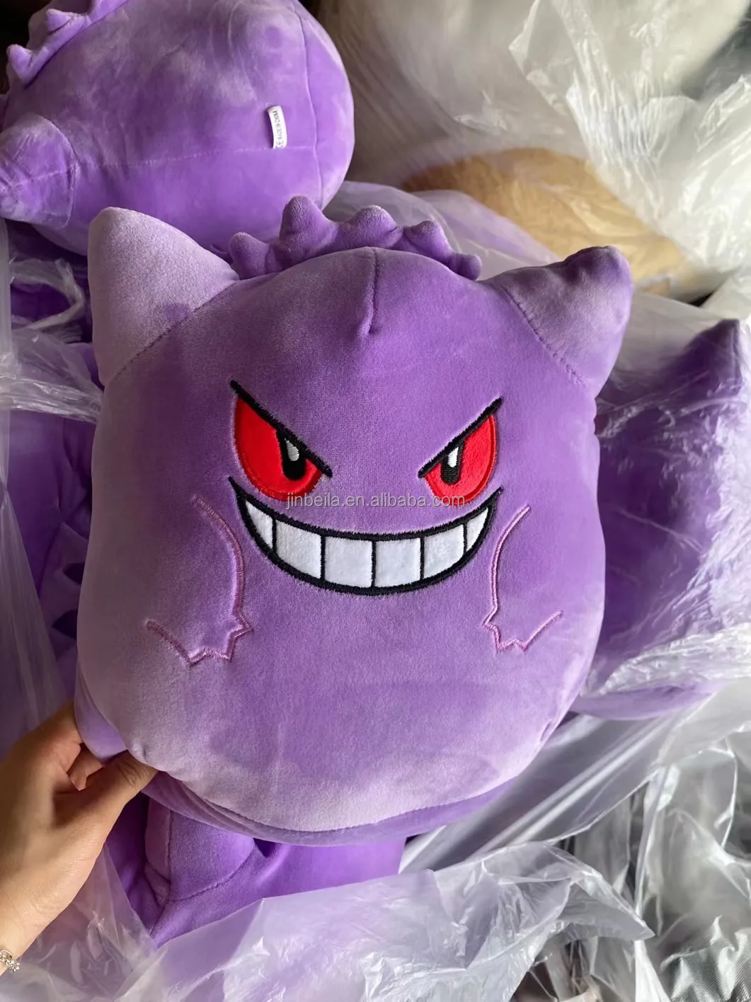 35cm Pokemoned Gengar Pikachu Pillows Plushies Squishy Anime Soft