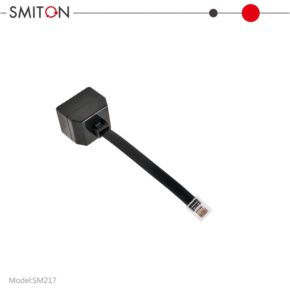 6P6C ADSL Splitter 2 Way Phone Splitter  RJ12 Telephone Splitter