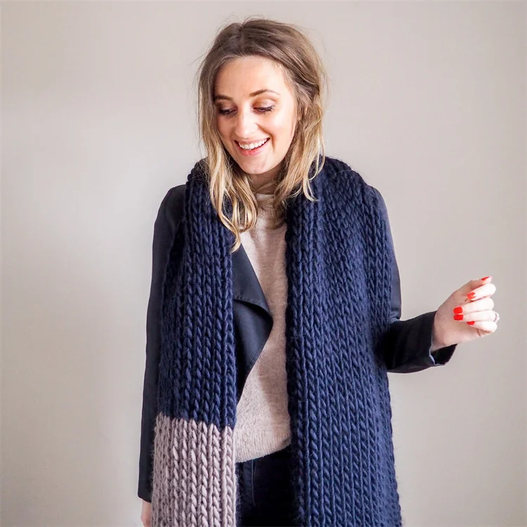 2022 зимний Фабричный вязаный шарф на заказ женский модный Зимний в