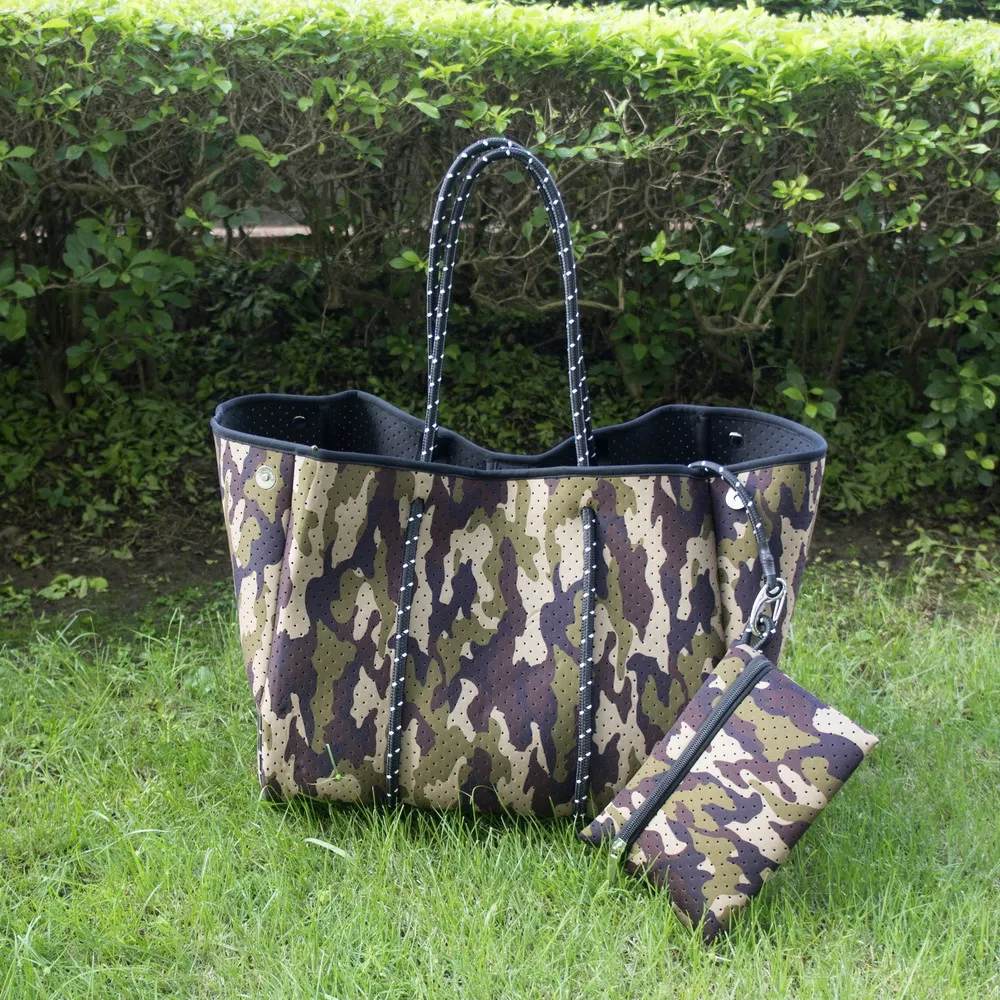 2023 Summer Wholesale Perforated Neoprene Bag Beach Bag Yoga Tote