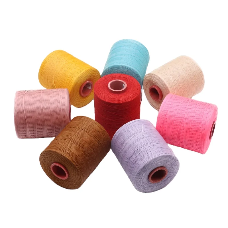 product factory supply 10mm 12mm customized colors leather sew industrial waxed weaving thread-7