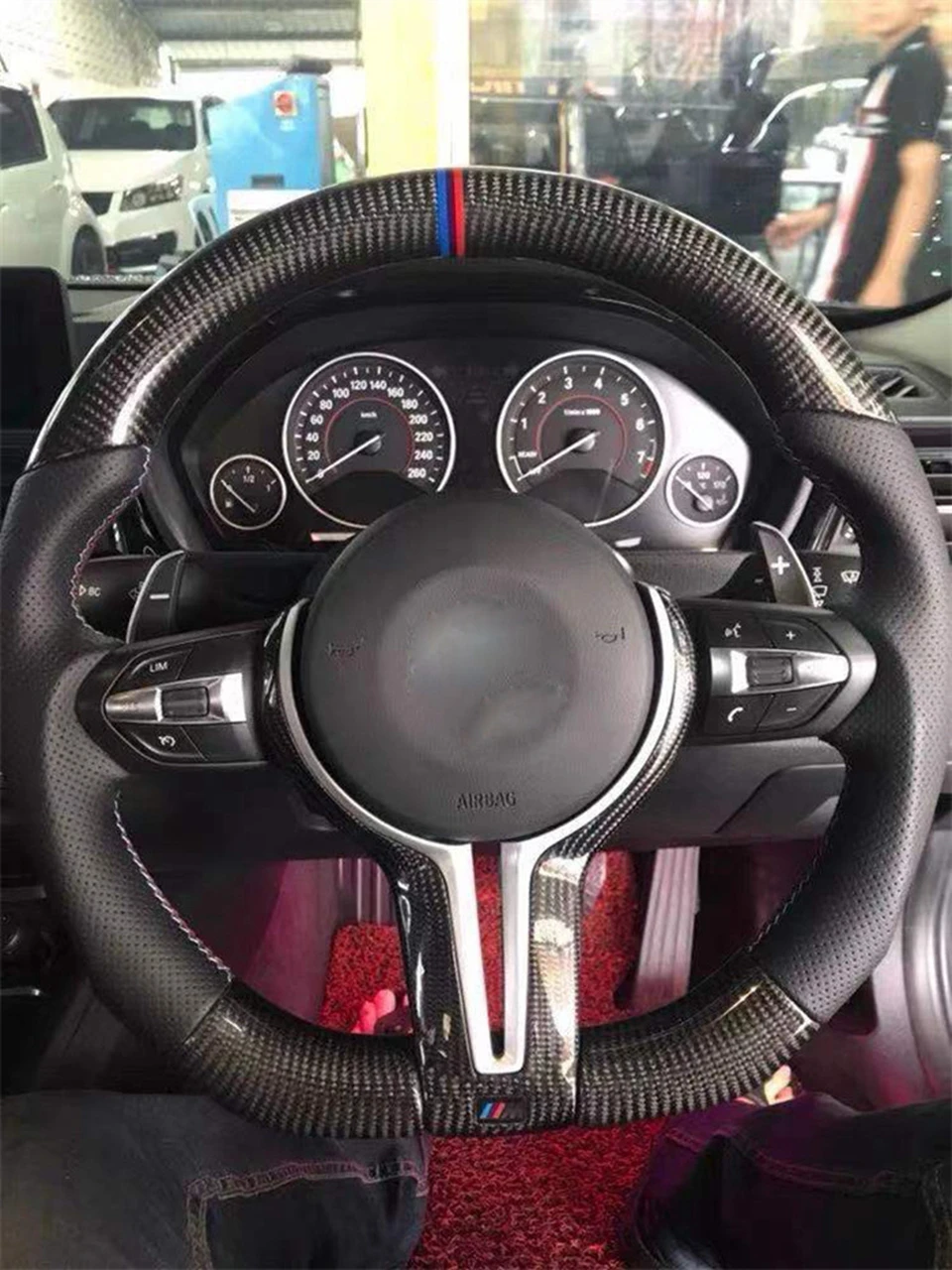 Best Custom Carbon Fiber M Sport Steering Wheel For Bmw X1-x4 M3m4 F30 ...