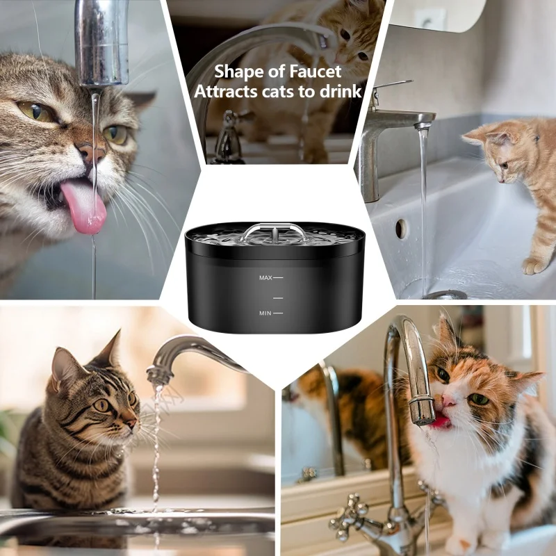 2.2L Automatic Pet Water Dispenser New Design Cat Dog Fountain Plastic Cat  Water Bowl USB Cat Water Fountain