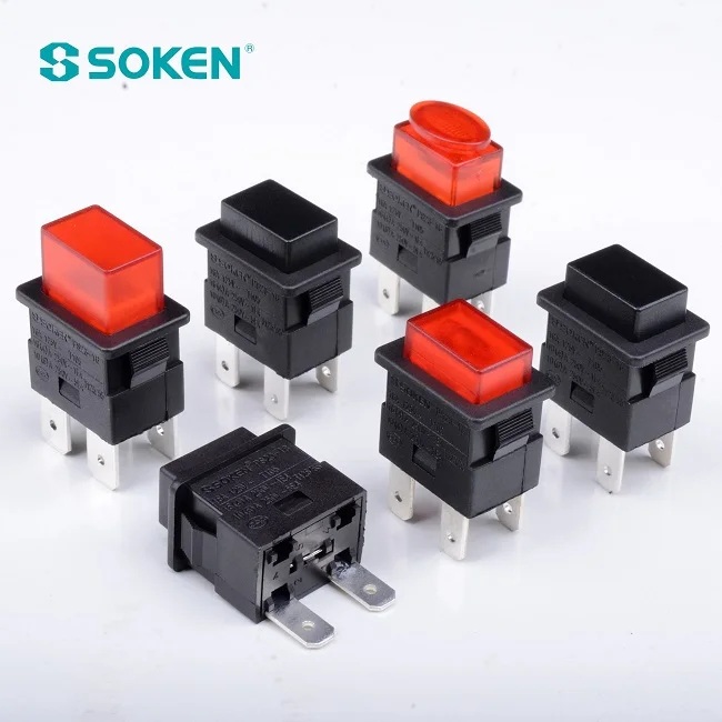 Power Switch Self-locking/reset Push Button Switch 250vac 16(4)a T125/55  PS23-16-C