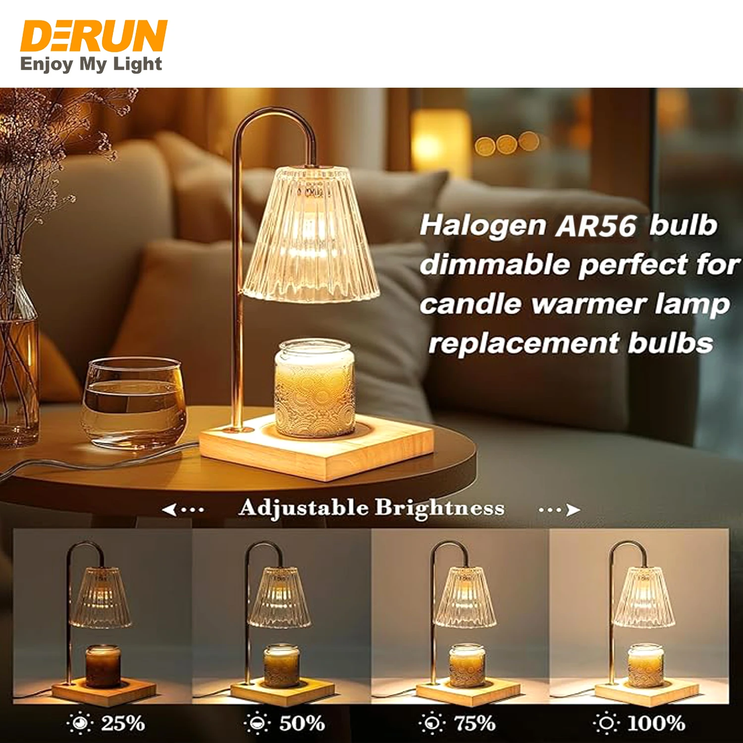 Dimmable BA15D Base 12V 20W 35W 50W AR56 Halogen Bulb for Residential Lighting 2700K Warm White Light Lamp HAL-AR56