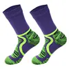 Purple and green mixed weave