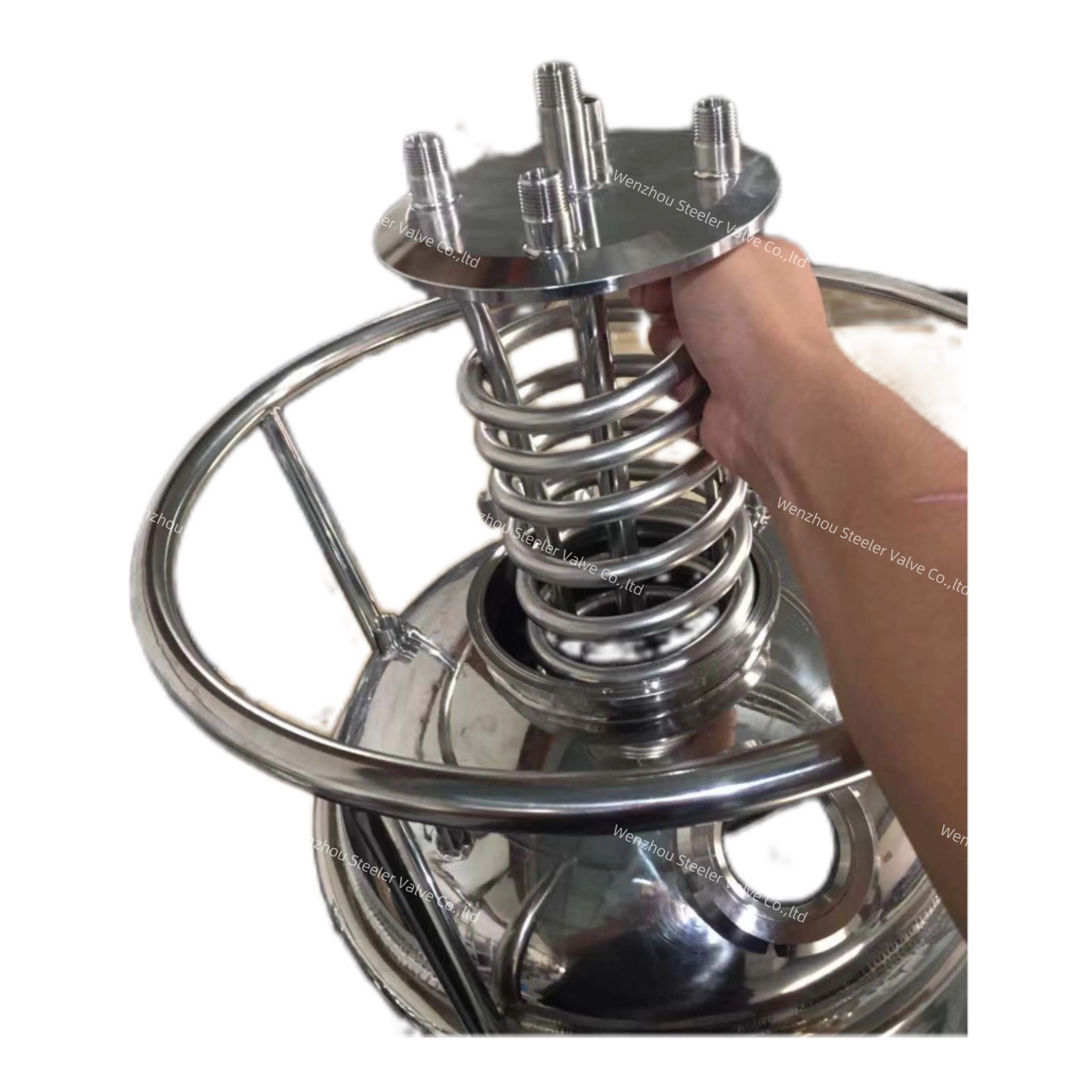 Оптовая продажа резервуар для растворителей с охлаждающей катушкой рекуперации под давлением из нержавеющей стали кольцом