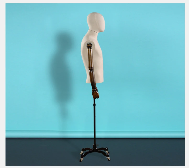 Стекловолокно Европейский половины тела мужской дисплей пошив манекен с головой и руки