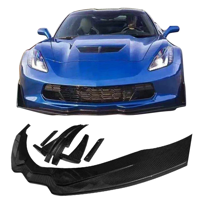 Auto Body System Car Accessories C7 Carbon Fiber Front Lip Body Kit For Chevrolet Corvette c7 2013-2019 2016 Zr1 Z06 Bodykit