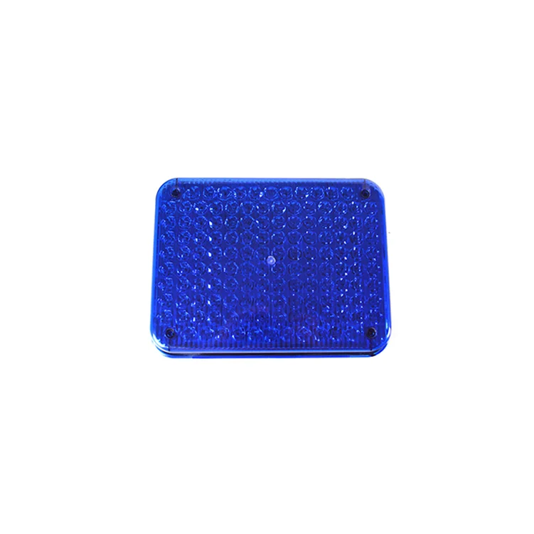 Feu d'alerte clignotant LED fin, carré et latéral, émettant une lumière bleue, LIYI, 12 V / 24 V, pour ambulance