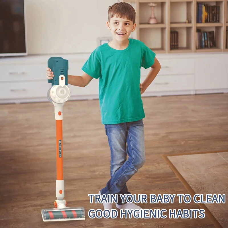 Aspirateur Jouet Pour Enfant - Simulé En Plastique - Jeu D'imitation Ménage - Cadeau Pour Fille Et Garçon - 12