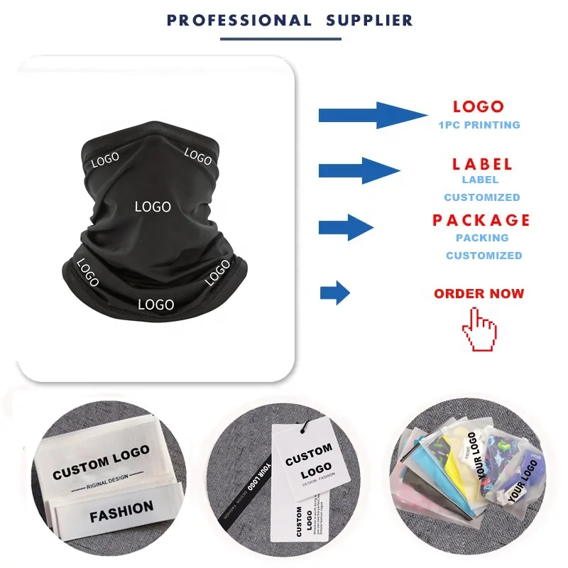 OEM пользовательский логотип моющийся пыленепроницаемый дышащий чехол для лица камуфляжная мягкая бандана Маскировочный шарф шейный Гетр чехол для лица