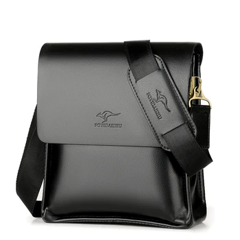 Vintage Business Casual Waterproof PU leather Handbag Crossbody Messenger Shoulder Men Briefcase male bag