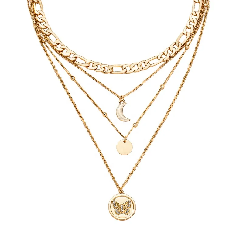 YSL Necklace Gold Multilayer Choker Jewelry for Women