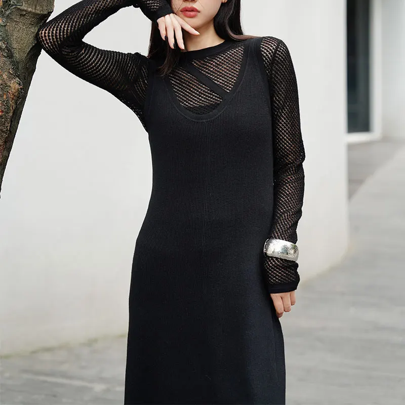 Korean Knit Dresses Wholesales Fashion Sweater Women Formal Dresses Women Lady Elegant Floor-length Evening Dresses Korean Knit Dresses Wholesales Fashion Sweater Women Formal Dresses Women Lady Elegant Floor-length Evening Dresses