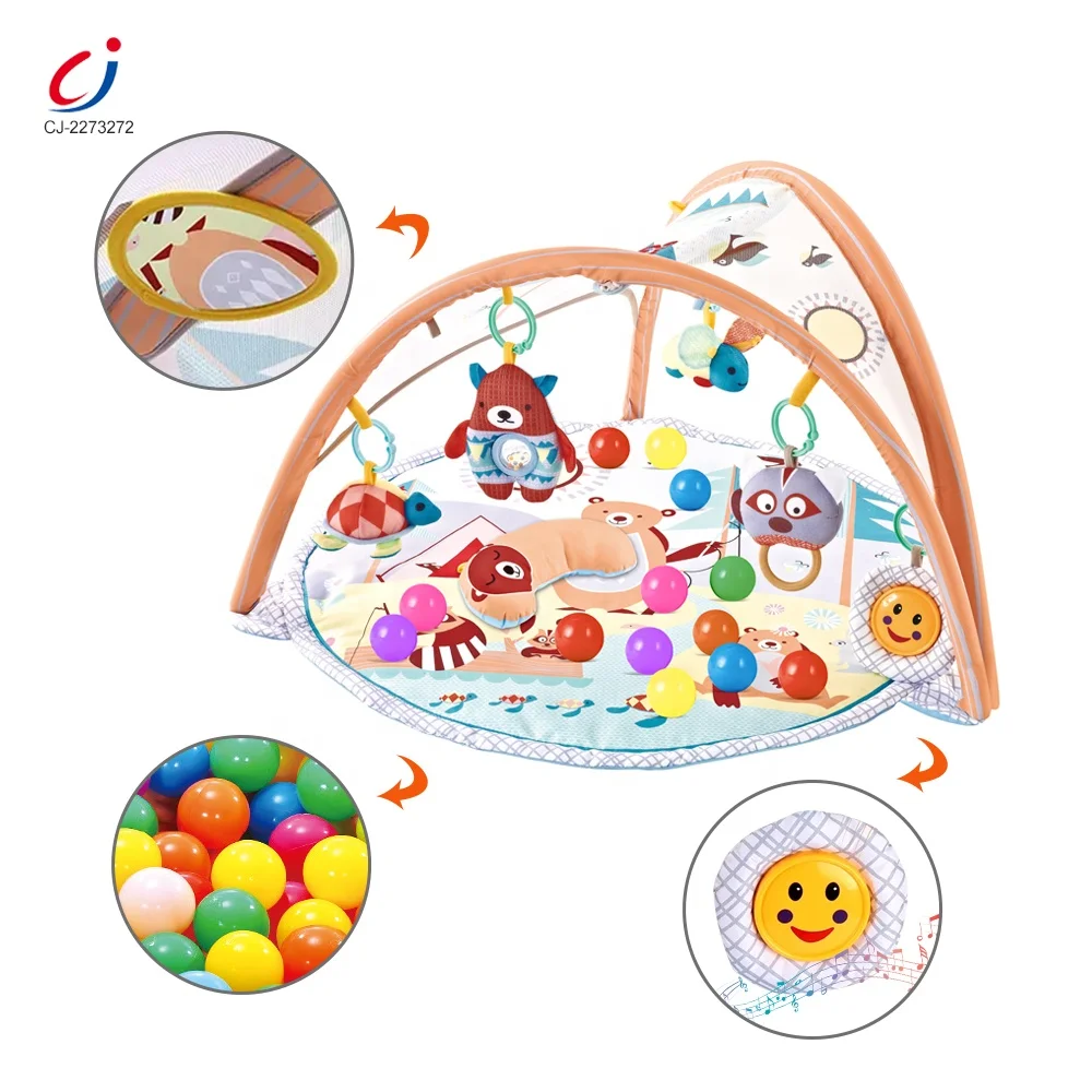 Chengji 20 шт. Океанский мяч для игры активности Тренажерный зал для новорожденных Детский игровой коврик с подвесная погремушка игрушки