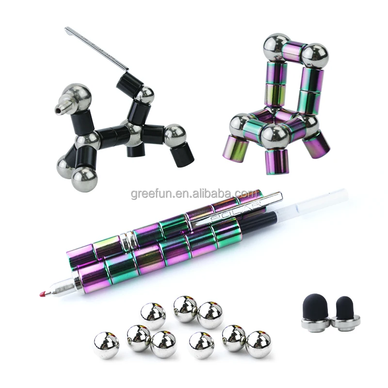 Deformable Fidget Pen Metal Polar Pen Toy Pen,Relieve