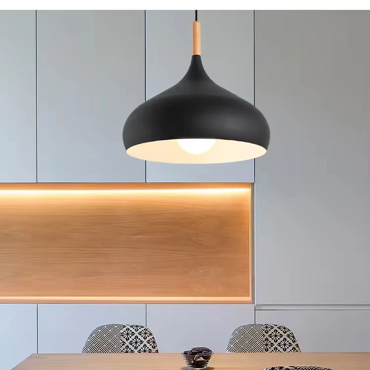 KWOKING Nordic Industrial Pendant Light | Adjustable Hanging Lamp With Metal Shade (Pink) - For Kitchen Island, Living Room, Cafe - E26/E27 Bulb (Bulb Not Included)