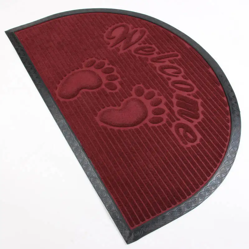 Cheap Polyester Embossed Dust Proof Entrance Floor Doormat for Custom Made