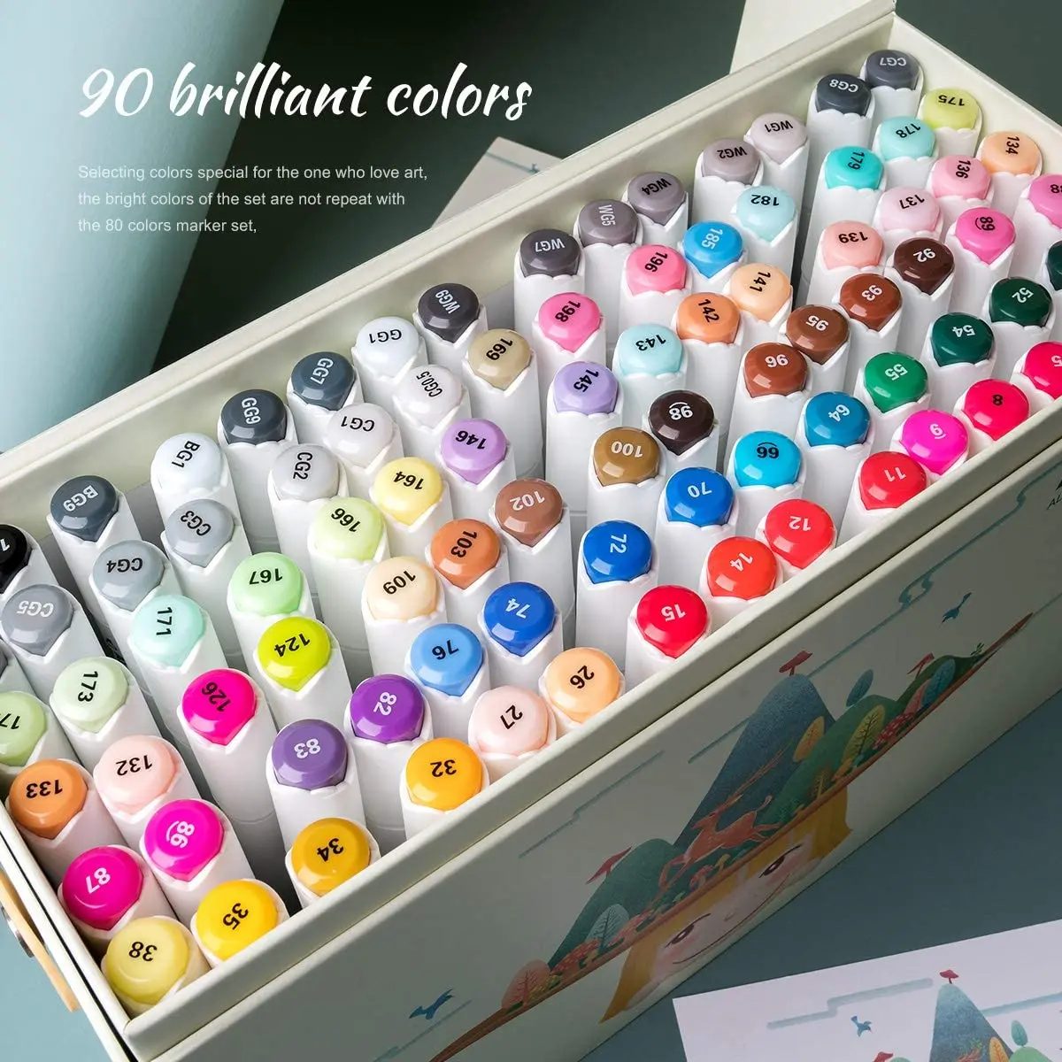 arrtx 90colors alcohol-based ink markers set