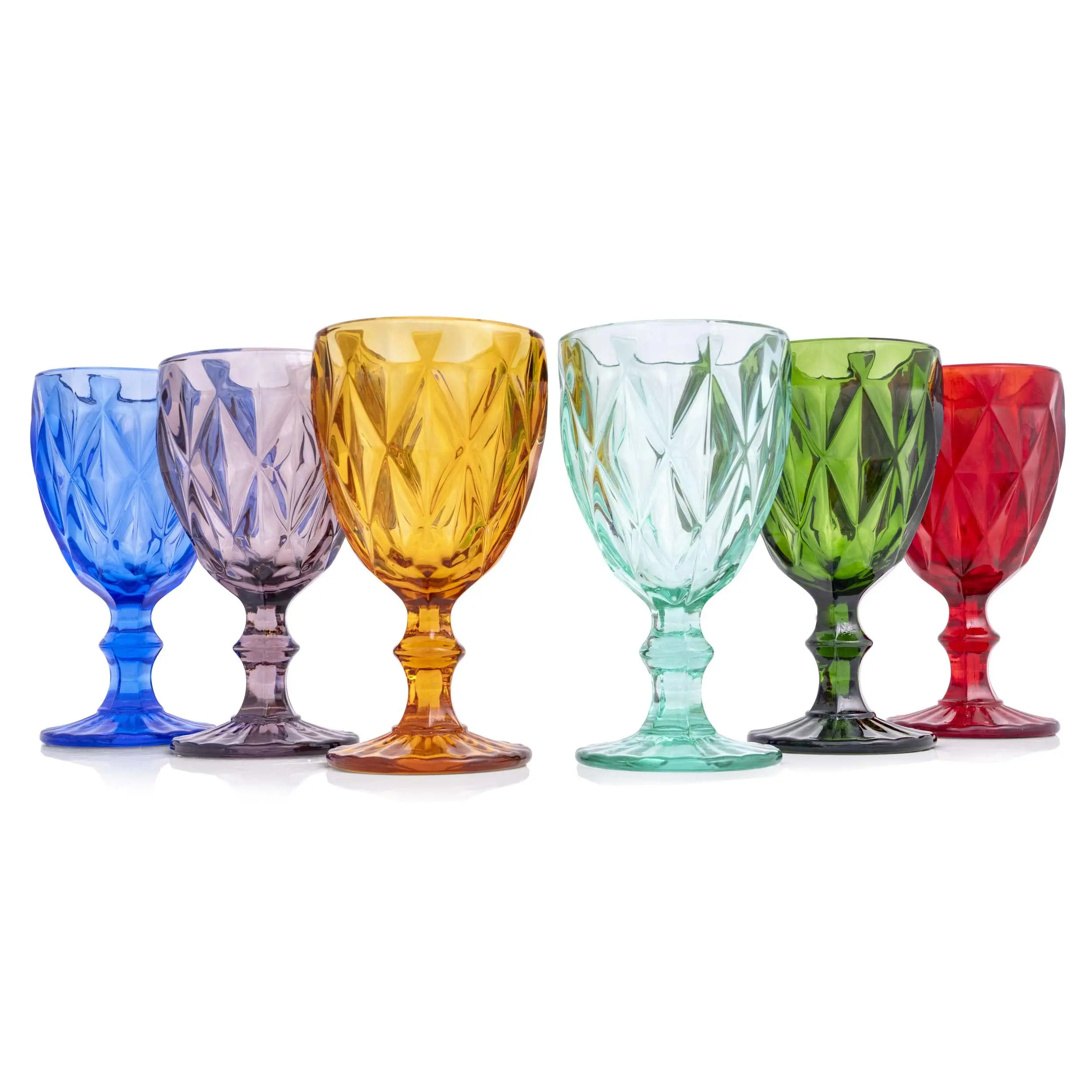 Hot Sale Vintage Cocktail Wine Glass Cups Golden Edge Multi Colored