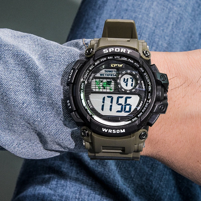 reloj digital sport wrist watch waterproof