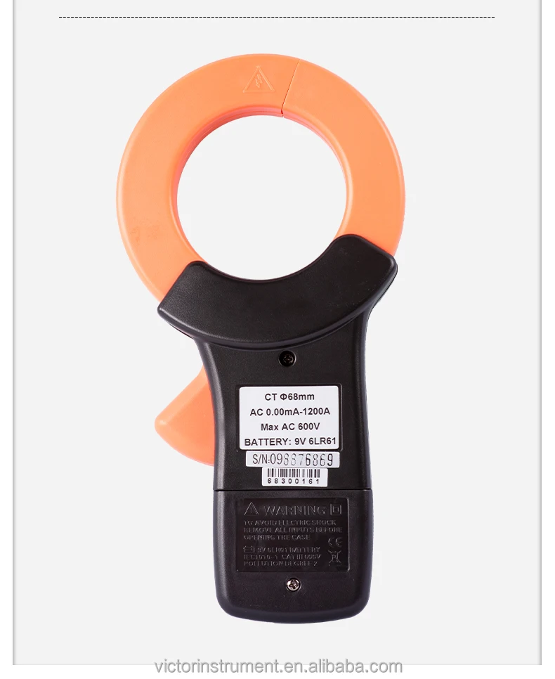 Victor 6800 Digital Leakage Current Tester 600v Data Storage Ammeter