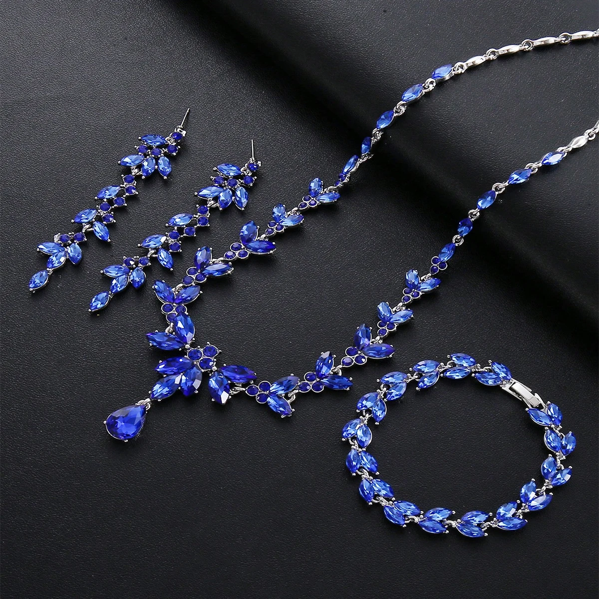 Luxury Vintage Zircon Jewelry Set for Weddings