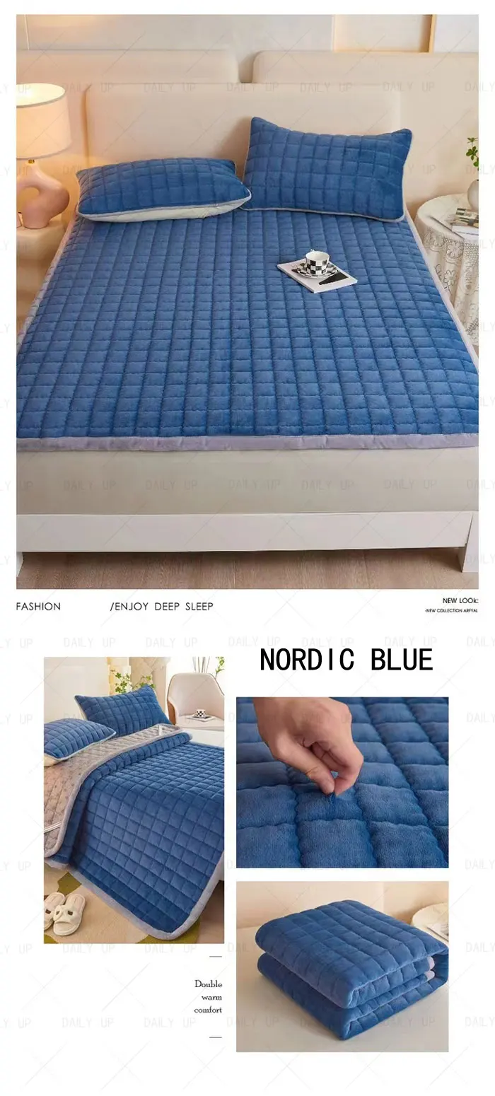 Padded Soft Bed Mattress Cover Topper Adults King Size Air Breathable Comfortable Sleep Bedding Mattress For Hotel Bedroom