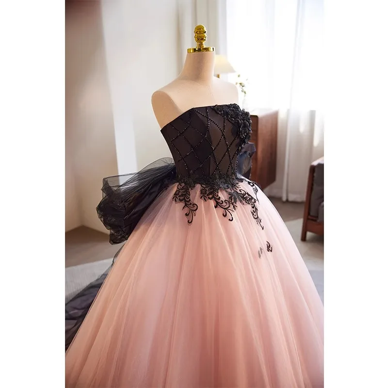 strapless open back dress Victorian Garden Mini Dress - Light Sage, Pink and Orange main image 0