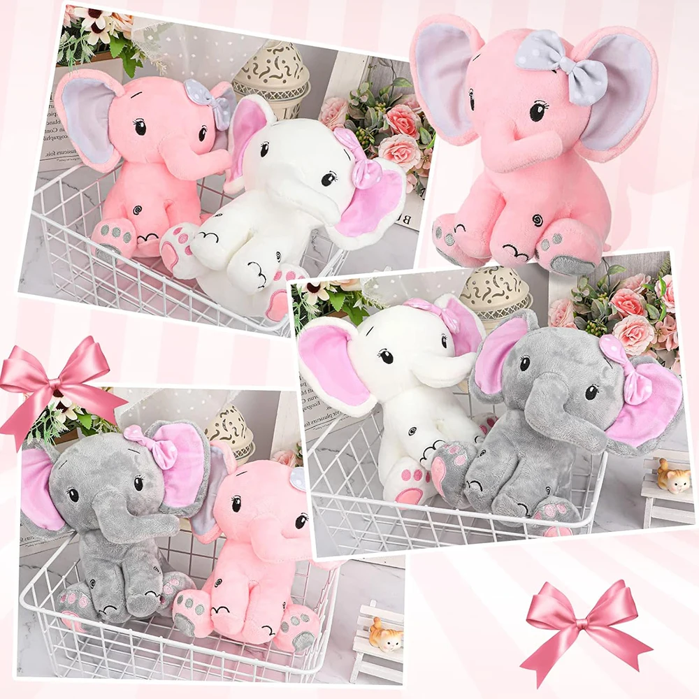 Big Ear Stuffed Elephant Animal Gift Baby Boys Girl ODM Woodland Decor Birthday Party Supplies 30cm Wholesale Elephant Plush Toy