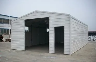 Steel Structure Car Garage Galvanized Steel Shed Small Car Garage for Parking  Prefabricated Workshop Steel Structure Warehouse
