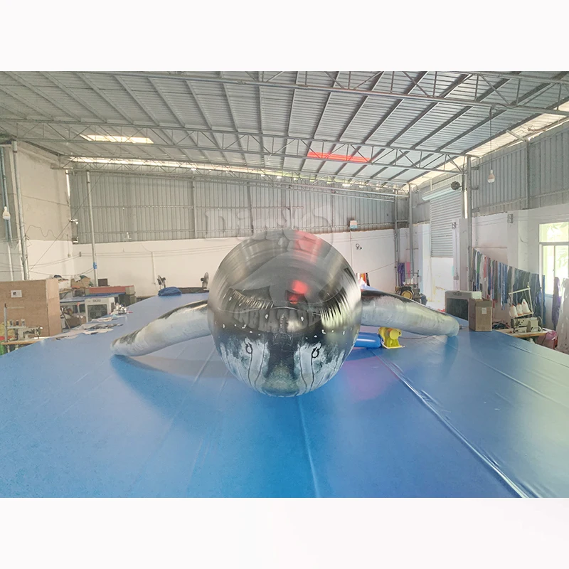 Free Customized Large Inflatable Cartoon Whale Advertising Model Hanging Whale Sea Creature for Exhibition
