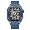 Blue Silver case+Blue strap
